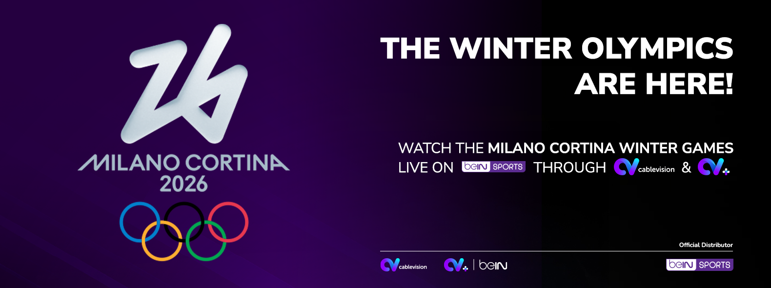 Winter Olympics 2026 on Cablevision and CV+